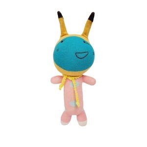 Alien Rabbit Cloth Sock Doll Plush Pink Blue Polka Dot outfit